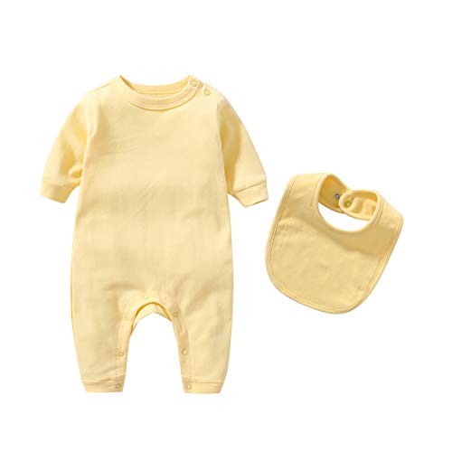 Baby Orangic Cotton Jumpsuit Comfort Christening Clothes Romper+Bib+Hat+Gloves+Shoes+Napkin for 0-3 Month Infant