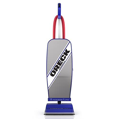ORECK XL COMMERCIAL Upright Vacuum Cleaner, Bagged Professional Pro Grade, For Carpet and Hard Floor, XL2100RHS, Gray/Blue 9.25"D x 47.75"H x 12.5"W