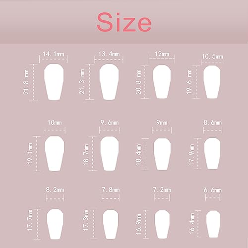 Silver Glitter Press on Nails Medium Square Fake Nails with Rhinestones Design Glossy Pink White Artificial False Nails for Women Girls DIY Manicure Decoration Reusable Stick on Nails Glue on Nails