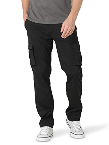 Lee Men's Extreme Motion Synthetic Cargo Pant, Black, 30W x 32L