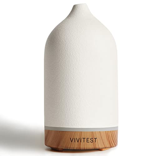 VIVITEST Ceramic Diffuse,Stone Essential Oil Diffuser, Ultrasonic Aromatherapy Diffusers (100ML)