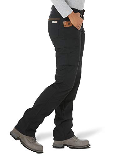 Wrangler Riggs Workwear womens Ranger Cargo Work Utility Pants, Black, 14-32 US
