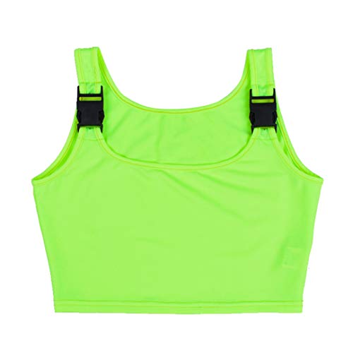 Mocure Sexy Neon Sleeveless Rave Crop Tops Trendy Colored Tank Bustier Top for Club