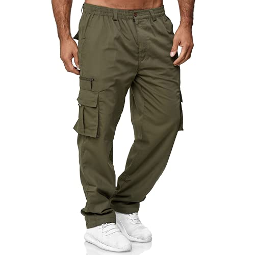 Men Outdoor Cargo Pant Lightweight Tactical Pant Hiking Jogger Classic Fit Multi Pockets M