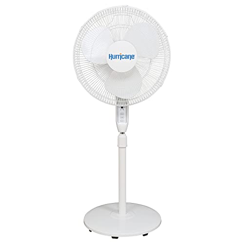 Hurricane Supreme Oscillating Stand Fan w/ Remote 16 in - White