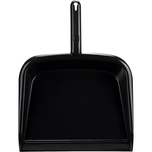 SPARTA 361440EC03 Plastic Handheld, Dustpan With Wide Lip For Home, Restaurant, Lobby, Office, 10 Inches, Black