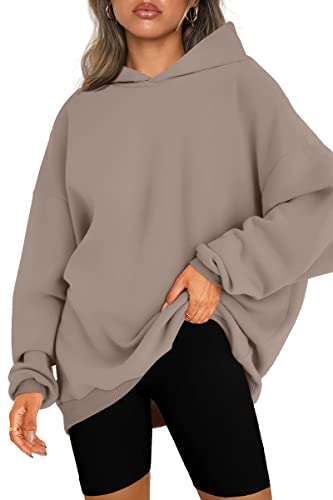 EFAN Hoodies for Women Oversized Sweatshirts Fall Fashion Outfits 2023 Clothes Fleece Solid Basic Soft Workout Loose Tops Sweaters