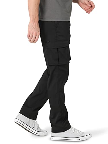 Lee Men's Extreme Motion Synthetic Cargo Pant, Black, 30W x 32L