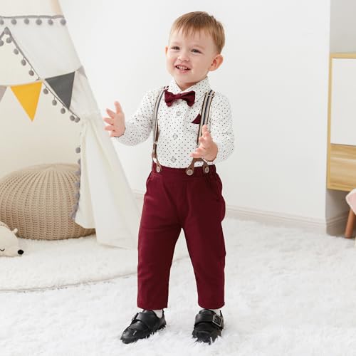 Baby Boy Clothes 0-18M Baby Boy Suit 4pcs Baby Boy Dress Clothes Infant Tuxedo Sets