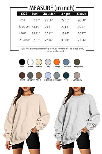 AUTOMET Hoodies for Women Black Oversized Sweatshirts Crew Neck Pullover Casual Workout Soft Fall Fashion Outfits Winter Clothes 2023