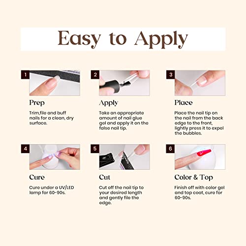 beetles Gel Polish 5 in 1 Nail Glue Base Gel and No Wipe Top Coat Kit 2PCS 15ML for Gel Nails and Gel Nail Polish Easy Nail Extension Gel, Soak Off LED Gel Shine Finish and Long Lasting