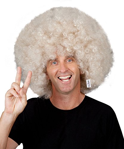 ALLAURA - Deluxe 70s Afro Wig Women Huge Blonde Jumbo Afro Disco Costume Wigs 70's Costumes Accessories Disco Outfit Women