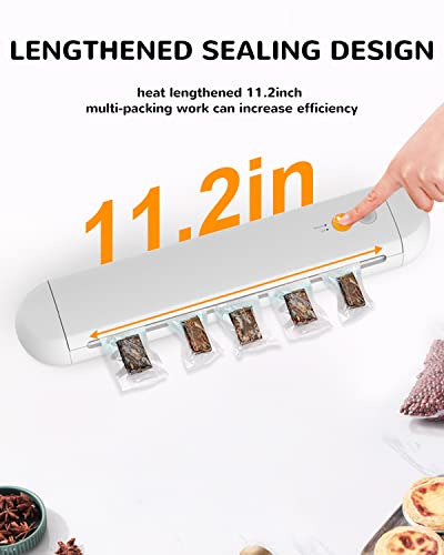 GHVACZS Vacuum Sealer Machine, Quiet & Automatic Food Vacuum Sealer Machine, Model V1 Vacuum Sealer with Minimalist Style. Compact Body Only 2 Buttons with Multiple Modes.