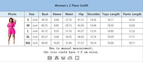 Fooullaide Womens Summer 2 Piece Outfit Set Crop Top Butterfly Sleeve Short Set Sexy Beach Vacation 2pc Sets