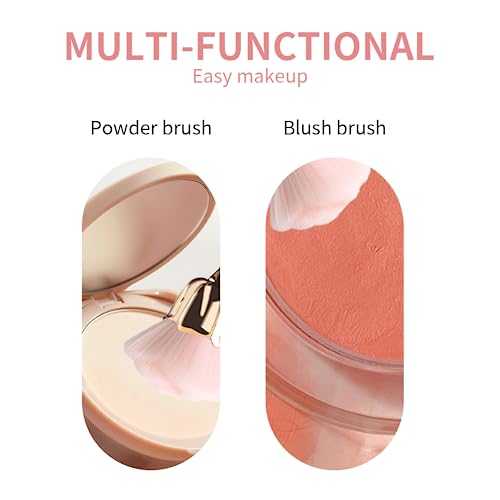 2 Pcs Rose Makeup Brushes Nail Fust Brush Powder Cleaner Brushes Soft Brush Acrylic Nail Arts Manicure UV Gel Nail Polish Nylon Brush UV Gel Nail Polish Nylon Brush DIY Design Tools