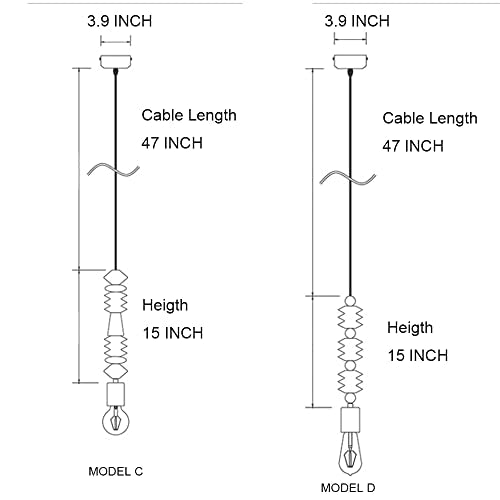 OAKLIGHTING 4 Lights/Lot Beads Wood Ceiling Pendant Fixtures Modern Dining Room Wooden Hanging Lighting (Wood Color)