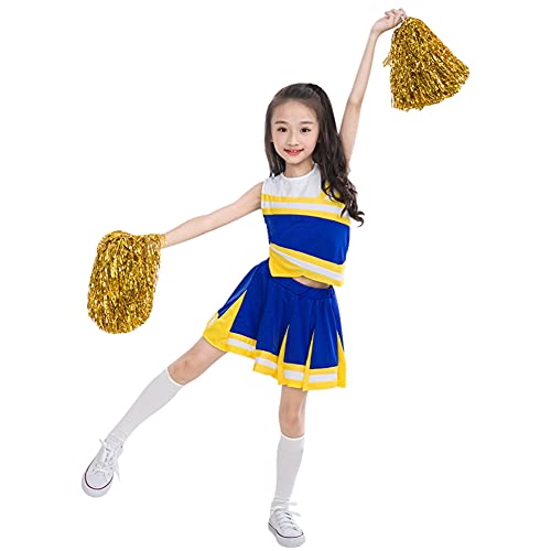 Little Girls' 2 Piece High School Cheerleading Uniform Costume Complete Outfit Cosplay Fancy Dress 130