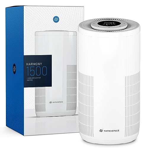 HARMONY 1500 Air Purifier for Home Large Room with H13 True HEPA Air Filter, Quiet Air Cleaner for Allergens, Pets, Smoke, Removes 99.9% of Dust, Pet Dander, Odors, Pollen – HSE1500-1500 Sq Ft