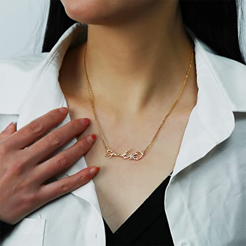 HSWYFCJY Gold Speak Now Necklace for Women,Taylor Outfit Jewelry Swiftie Accessories for Eras Tour,TS Inspired Necklace for Music Lover,Singer Fans Gifts Album Song Title Necklace