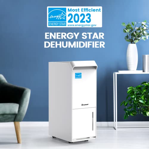 Vellgoo 4,500 Sq.Ft Energy Star Dehumidifier for Basement with Drain Hose, 52 Pint DryTank Series Dehumidifiers for Home Large Room, Intelligent Humidity Control