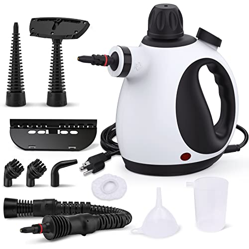 KOITAT Pressurized Steam Cleaner, Handheld Steamer for Cleaning, Multipurpose Portable Upholstery Steamer with Safety Lock and 10 Accessory Kit to Remove Grime, Grease, and More, Save Time and Effort