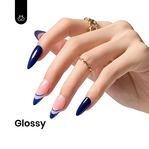 Beetles Gel Nail Polish 1 Pcs 15ml Midnight Ocean Blue Nail Polish Blue Gel Nail Polish Soak Off LED Nail Lamp Gel Polish Nail Art Manicure Salon DIY Home Solid Gel Polish 0.5Oz