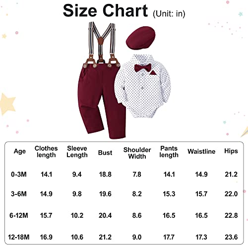 Baby Boy Clothes 0-18M Baby Boy Suit 4pcs Baby Boy Dress Clothes Infant Tuxedo Sets