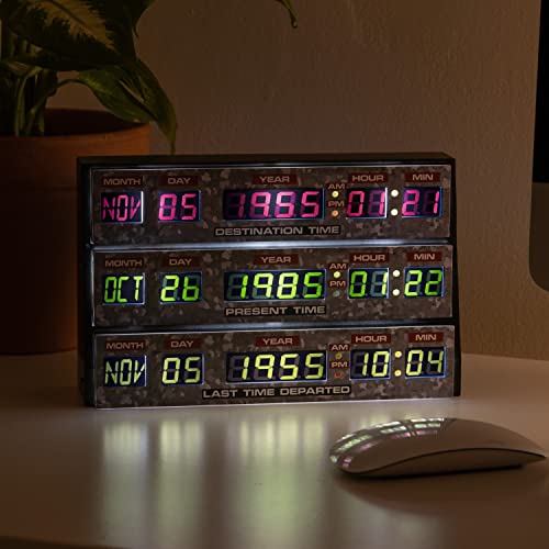 Numskull Back to The Future 3D Lamp Wall Light - Ambient Lighting Gaming Accessory for Bedroom, Home, Study, Office, Work - Official Back to The Future Merchandise