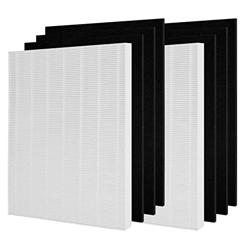 D480 Replacement Filter D4 Compatible with Winix D480 Air Purifier,Replace 1712-0100-00, 2 True HEPA + 6 Carbon Filters