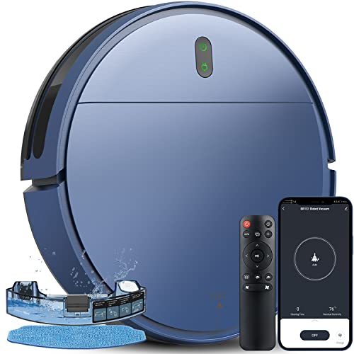 ZCWA Robot Vacuum, Robot Vacuum Cleaner with WiFi/APP/Alexa, Automatic Self-Charging, Robot Vacuum and Mop Combo Perfect for Carpet, Hard-Floor and Pet Hair