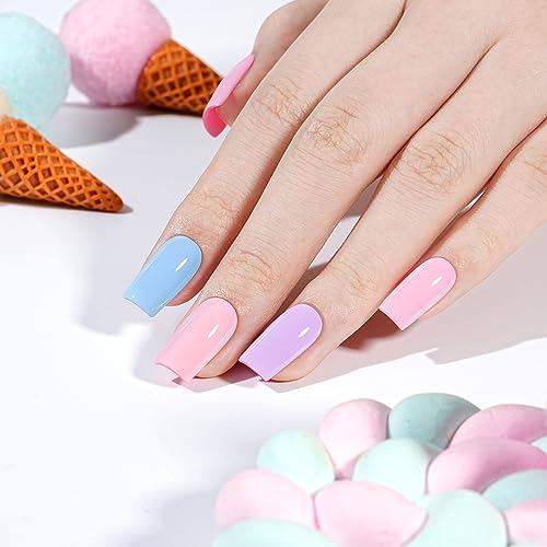 AILLSA Pastel Sky Blue Gel Nail Polish Macaron Bright Spring Summer Colors Cotton Candy Gel Polish Soak Off U V for French Nail Manicure Salon DIY Holiday Gifts 0.5 Fl Oz GB85