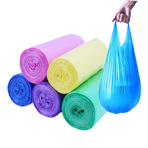 4 Gallon Trash Bag,100 Counts Thicken Value Small Trash Bags,Small Colorful Garbage Bags with Handle for Home Office Kitchen Bathroom Trash Can
