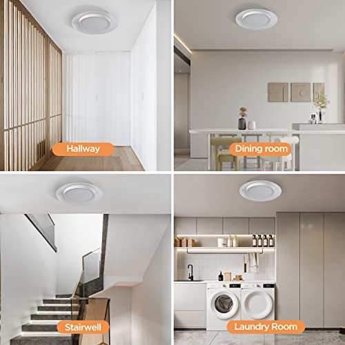 TALOYA Flush Mount Ceiling Light 22W(2200lm), 5 CCT Selectable with Nightlight 3000K,Ambient Light Design LED Ceiling Light Fixture for Dining Room Hallway Bedroom