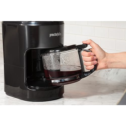 Proctor Silex Coffee Maker, Works with Smart Plugs That are Compatible with Alexa, Auto Pause and Serve, 10-Cup, Black