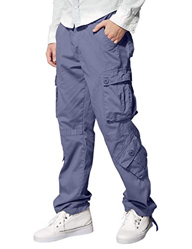 Match Men's Wild Cargo Pants #3357(Bluish Gray,29)