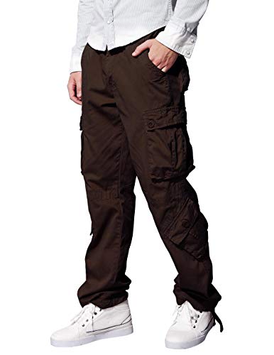 Match Men's Wild Cargo Pants(Brown,40)