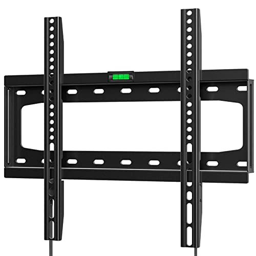 HOME VISION TV Wall Mount Fixed for Most 26-55 inch Flat/Curved TVs, Low Profile TV Mount, Wall Mount TV Bracket with Max VESA 400X400mm up to 99lbs Fits 16” Wood Studs, Quick Release Lock