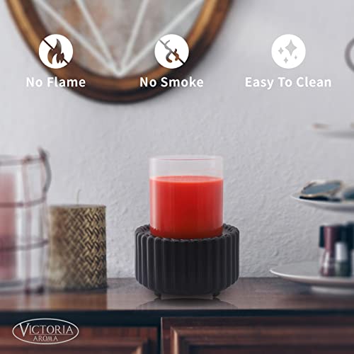 VICTORIA AROMA Ceramic Wax Melt Warmer 3-in-1 Candle Wax Warmer for Scented Wax Melter Electric Fragrance Wax Burner for Home Office Bedroom Gift & Decor