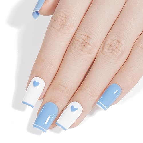 AILLSA Pastel Sky Blue Gel Nail Polish Macaron Bright Spring Summer Colors Cotton Candy Gel Polish Soak Off U V for French Nail Manicure Salon DIY Holiday Gifts 0.5 Fl Oz GB85