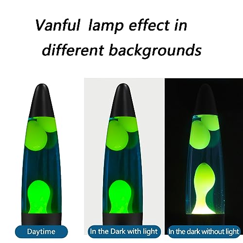 Vanful Magma Motion Lamp with Yellow Wax Flow in Blue Liquid for Kids Night Light for Home Room Office Decor Glitter Lamps Great Gift for Adults