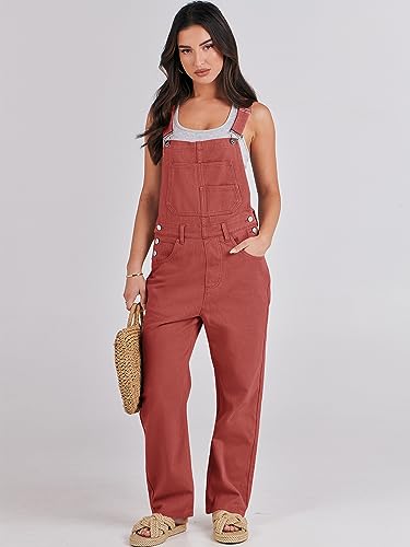 ANRABESS Womens Overalls 2023 Denim Jumpsuits Summer Adjustable Strap Cuffed Hem Distressed Stretchy Jean Rompers Spring Casual Trendy Vacation Travel Outfits Bib Shortalls 1154xiuhong-S