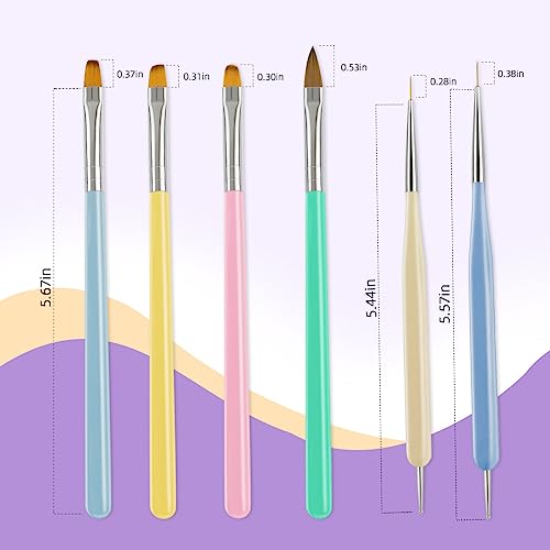 Nail Brush for Gel Nail Art Brushes Art Pen Tools Set for Painting Nail Art Tips Builder Acrylic Art Liner Brush for Uv Nails Home Salon Nail Design Tool Nail Dotting Diy Nail Extension Gel Brush