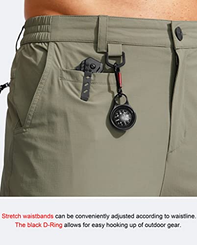 Men's Hiking Cargo Pants Water Resistant Quick Dry Lightweight Outdoor Tactical Pants for Men with Multi Pocket (Sage, XXL)