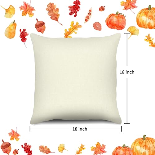 LITIVY Fall Decor Pillow Covers Set of 4 Pumpkin Farmhouse Thanksgiving Decorations Throw Pillows Autumn Cushion Cases for Couch Home Decorative Pillows Cover (18x18, Green)
