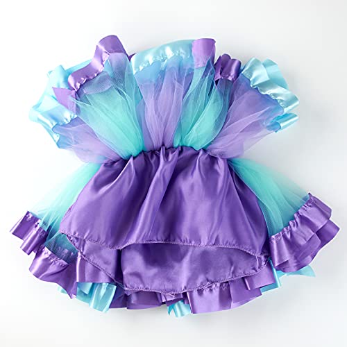 First 1st Birthday Girl Outfit Baby Mermaid Party Tutu Skirt with One Crown Headband