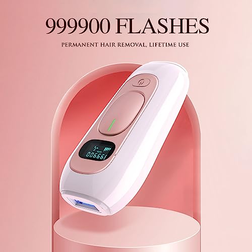 Laser Hair Removal for Women and Men, Permanent IPL Hair Removal Device New Upgraded 999,900 Flashes for Face Legs Arms Whole Body At-Home Use.
