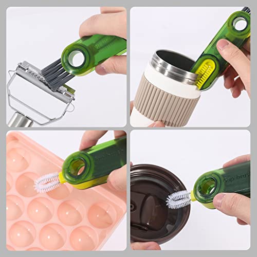 3 in 1 Cup Lid Gap Cleaning Brush Set, Multifunctional Insulation Bottle Cleaning Tools, Mutipurpose Tiny Silicone Cup Holder Cleaner, Home Kitchen Cleaning Tools (3Pcs)