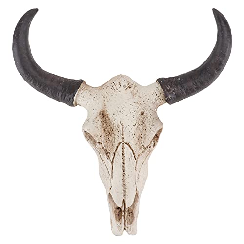 IMIKEYA Halloween Cow Skull Decor: Realistic Statue Skeleton Animal Head Bull Head Skull Wall Hanging Art Home Wall Decor