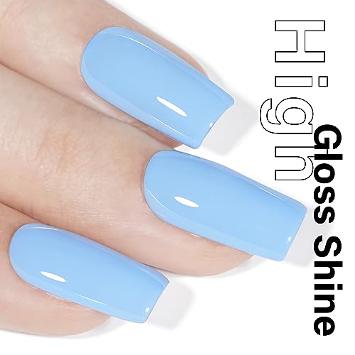 AILLSA Pastel Sky Blue Gel Nail Polish Macaron Bright Spring Summer Colors Cotton Candy Gel Polish Soak Off U V for French Nail Manicure Salon DIY Holiday Gifts 0.5 Fl Oz GB85