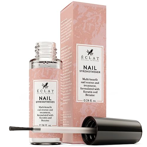 𝗪𝗜𝗡𝗡𝗘𝗥 𝟮𝟬𝟮𝟯* Nail Varnish - Nail Strengthener for Damaged Nails, Clear Nail Polish w/Vitamin E for Nail Growth, Hard & Strong Nail - Helps to Reduce Cracks & Splitting in Nails 0.24 Fl Oz